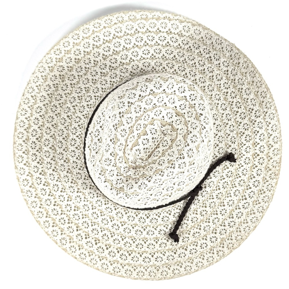 Free People Wide Brim Lace Hat | Packable Summer Sun Hat - Picture 3 of 7